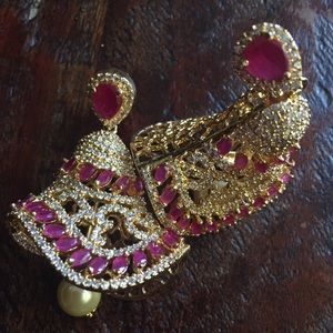 Ear rings Indian party wear bridal huge stone